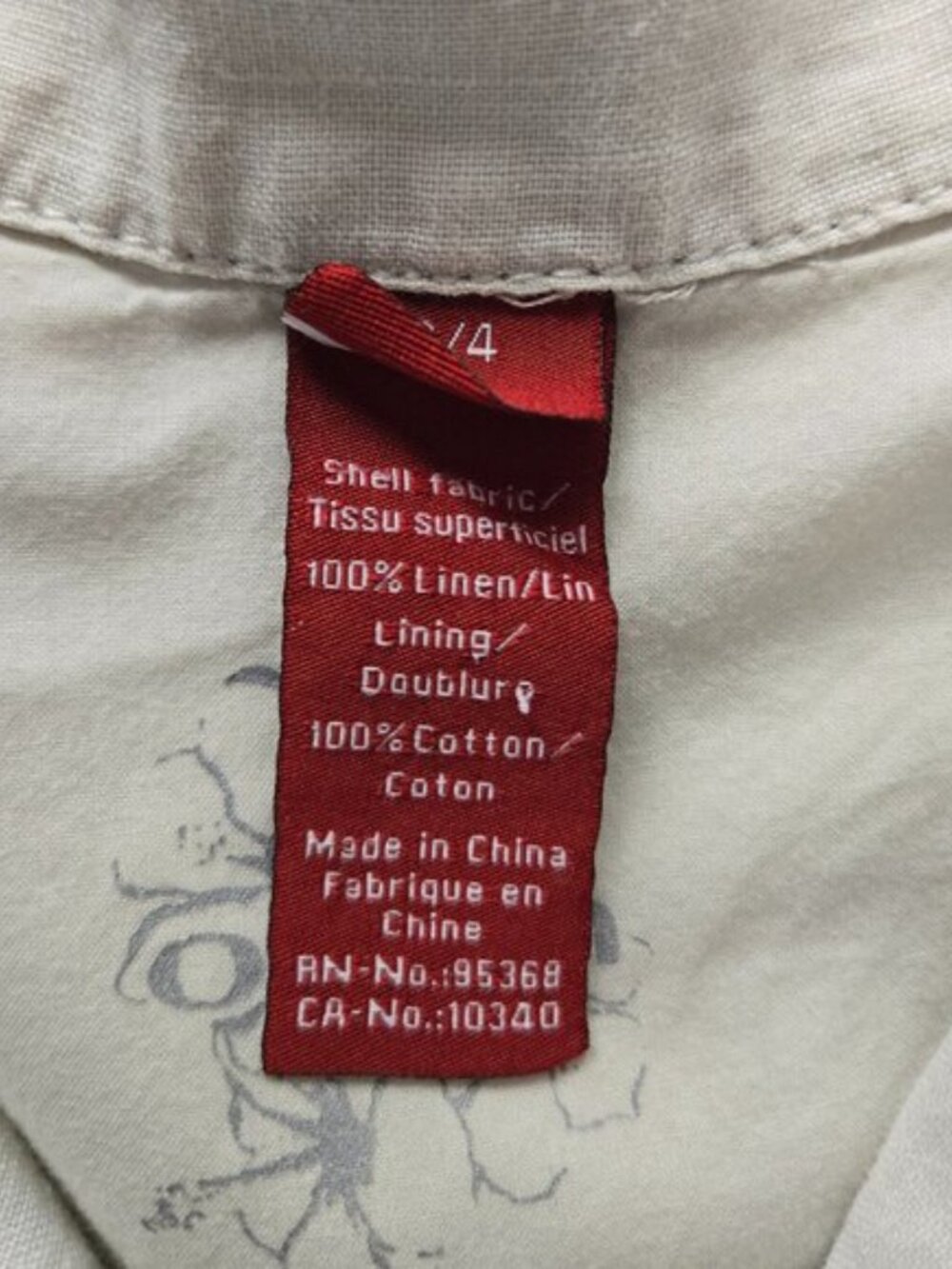 Olsen Europe Linen Button‑Front Shirtdress - US 4 - Oatmeal - Picture 4 of 9